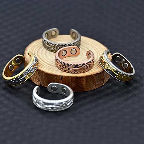 Vicmag Copper Magnetic Ring for Women, Lymphatic Drainage Ring Ladies Fingers Thumb