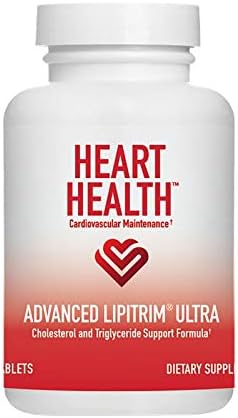 Heart Health Advanced LipiTrim Ultra, Cholesterol and Triglyceride Support Formula, Antioxidant, Helps Maintain Normal Blood Glucose Levels, Market America (30 Servings)