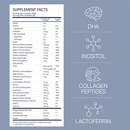 LUV&LIFE Postpartum Vitamin Supplement Powder Vanilla Flavored Has Postnatal Multivitamins