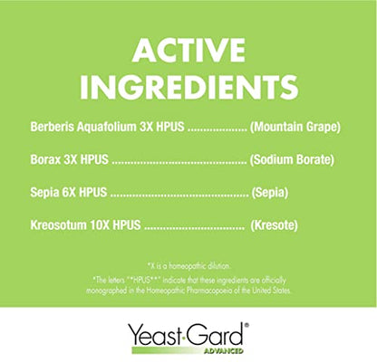 YeastGard Advanced Homeopathic Remedy Capsules - 60 count Bottle