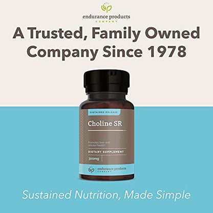 Choline Bitartrate Sustained Release - 300mg 200 Tablet - Promotes Brain Health, Mental Focus & Memory