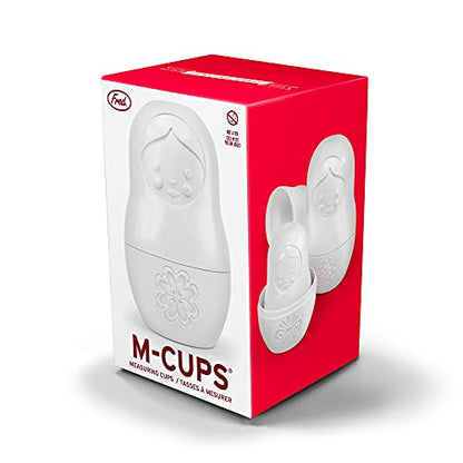 Genuine Fred Matryoshka Measuring Cups, Set of 6, White
