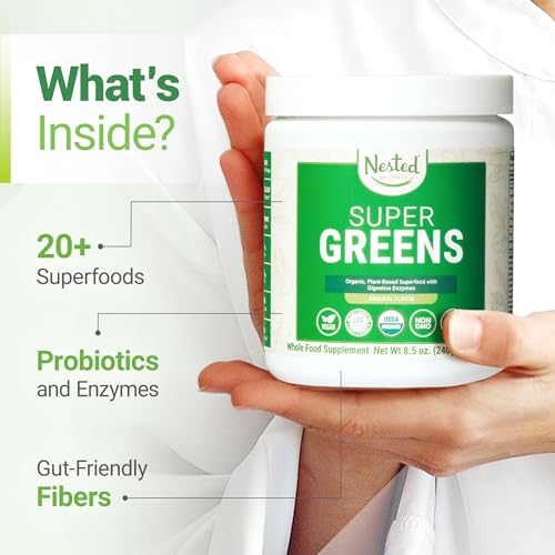 Super Greens Daily Greens Superfood Powder - Certified USDA Organic Green Powder