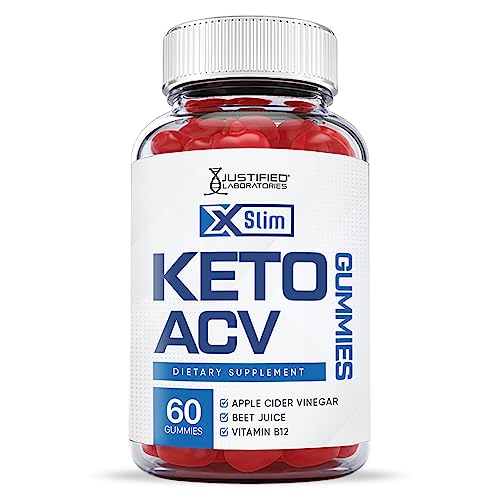 Justified Laboratories X Slim Keto ACV Gummies 1000MG Xslim Vegan Non GMO with Pomegranate