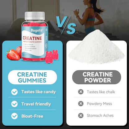 Creatine Monohydrate Gummies for Men & Women, 5g of Creatine Per Serving