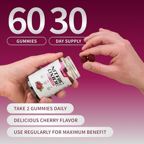 Snap Supplements Nitric Oxide Beet Root Gummies + Prostate Health Soft Chews, 60 Cherry Gummies + 60 Sugar-Free Pomegranate Berry Soft Chews