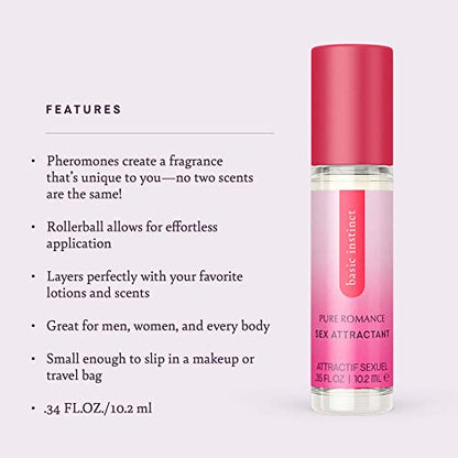 Pure Romance Basic Instinct Pheromone Perfume for Women – Enhanced Long Lasting Roll