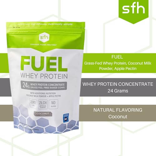 SFH Fuel Whey Protein Powder Great Tasting Grass Fed Whey | MCTs & Fiber for Energy