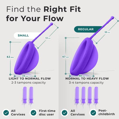 EcoBlossom Reusable Menstrual Disc with Removal String - The Most Reliable Medical Grade Silicone