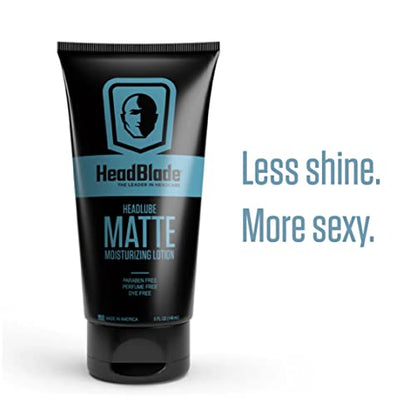 HeadBlade HeadLube Matte Moisturizer Lotion for Men (5 oz) - Leaves Head Smooth