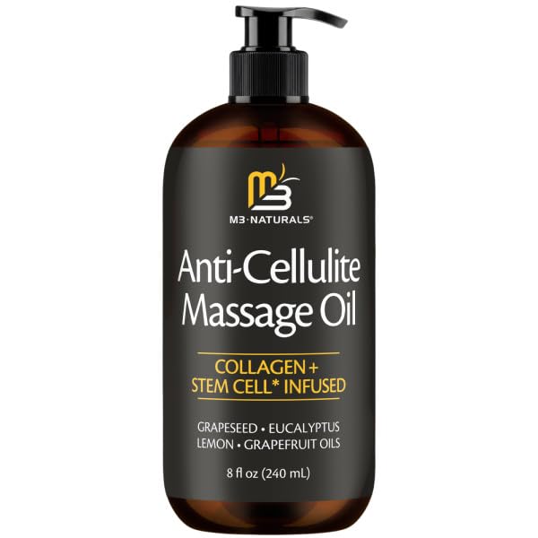 Anti Cellulite Massage Oil for Massage Therapy with Collagen (8 Fl Oz)