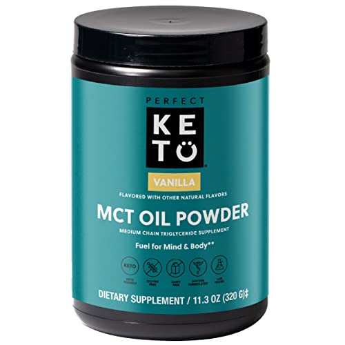 Perfect Keto MCT Oil Powder, Medium Chain Triglycerides, Ketogenic Non-Dairy Coffee 