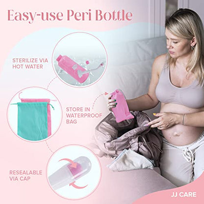 JJ CARE Peri Bottles - Pack of 2 Peri Bottles for Postpartum Care Kit, 500 ml Peri Bottles