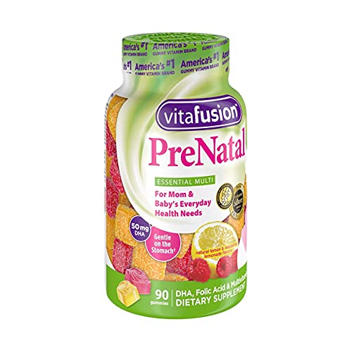 Vitafusion PreNatal Dietary Supplement, Lemon & Raspberry Lemonade Flavors 90 ea (Pack of 5)
