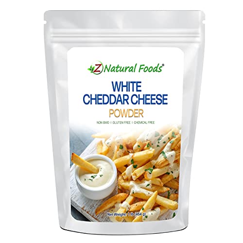 Z Natural Foods White Cheddar Cheese Powder, Nutrition-Packed, Creamy Cheese Powder