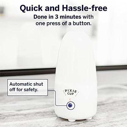 Pixie Menstrual Cup & Disc Steamer Sterilizer - Ranked 1 for The Best Steamer - Kills 99.9% of Germs