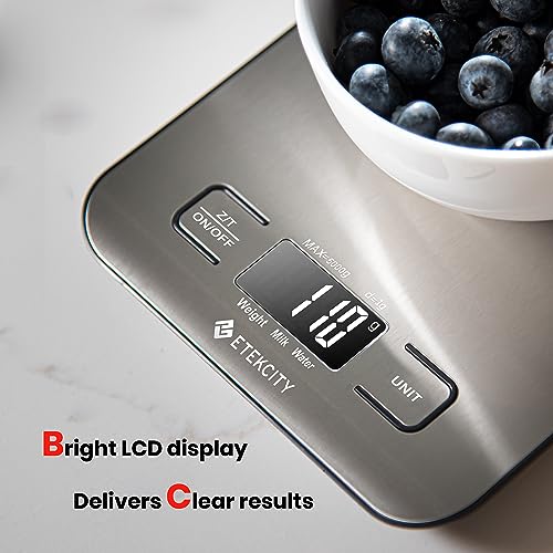 Etekcity Food Scale, Digital Kitchen Scale, 304 Stainless Steel, Weight in Grams