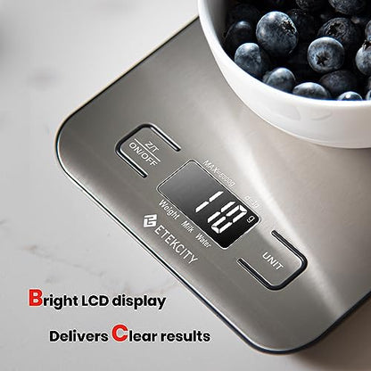 Etekcity Food Scale, Digital Kitchen Scale, 304 Stainless Steel, Weight in Grams