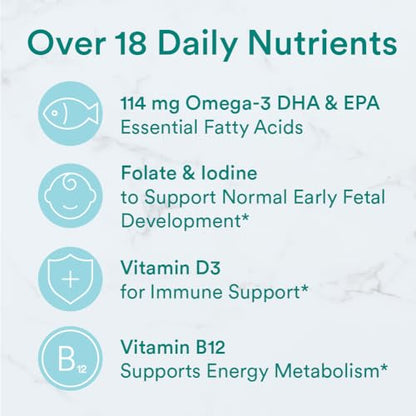 SmartyPants Prenatal Vitamins for Women, Multivitamin Gummies: Omega 3 Fish Oil
