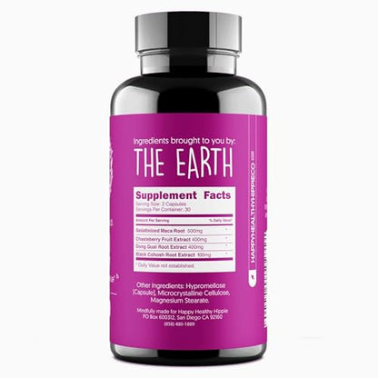 Happy Healthy Hippie Hormone Balance for Women - PMS Support Supplement & Menopause
