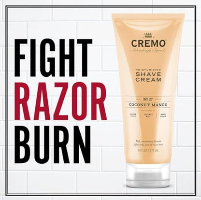 Cremo Coconut Mango Moisturizing Shave Cream, Astonishingly Superior Ultra-Slick