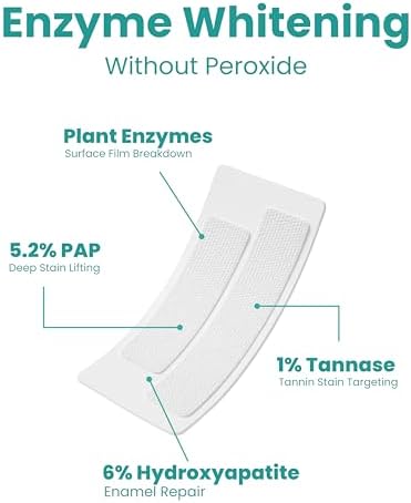 Ollie Clean Mint Toothpaste with 10% Nano Hydroxyapatite & Enzy-Strips Peroxide-Free Teeth Whitening Strips for Sensitive Teeth – Enamel Repair, Remineralization & Whitening Bundle