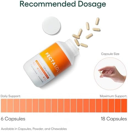 PectaSol Modified Citrus Pectin – 454g Powder + 270 Capsules – Promotes Optimal Long-Term Health & Healthy Aging – Super Nutrient Backed by 100+ Clinical Studies, Physician Formulated & Recommended