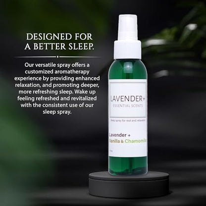 Lavender + Essential Scents - Lavender Chamomile & Vanilla Sleep Spray Collection