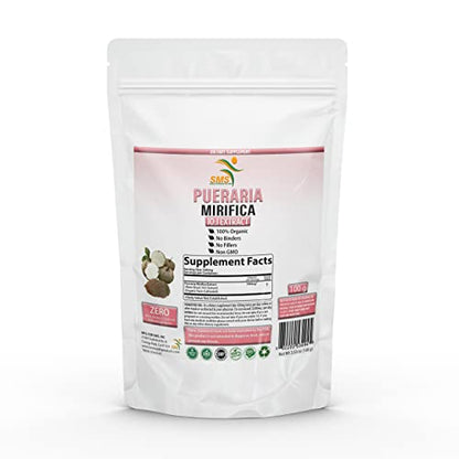 Pueraria Mirifica Natural Organic Herbal Kwao Krua Kao 10:1 Extract 100g Powder, Promotes Women's