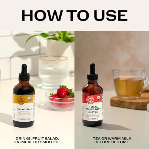 Vimergy Day-Night Immunity Kit* – 2-Part Liquid Supplement Kit with PropolisPure® & Total Immune Blend* – Fast-Absorbing, 2 x 115ml – 2 x 57 Servings – Support Immune and Respiratory Defense Systems