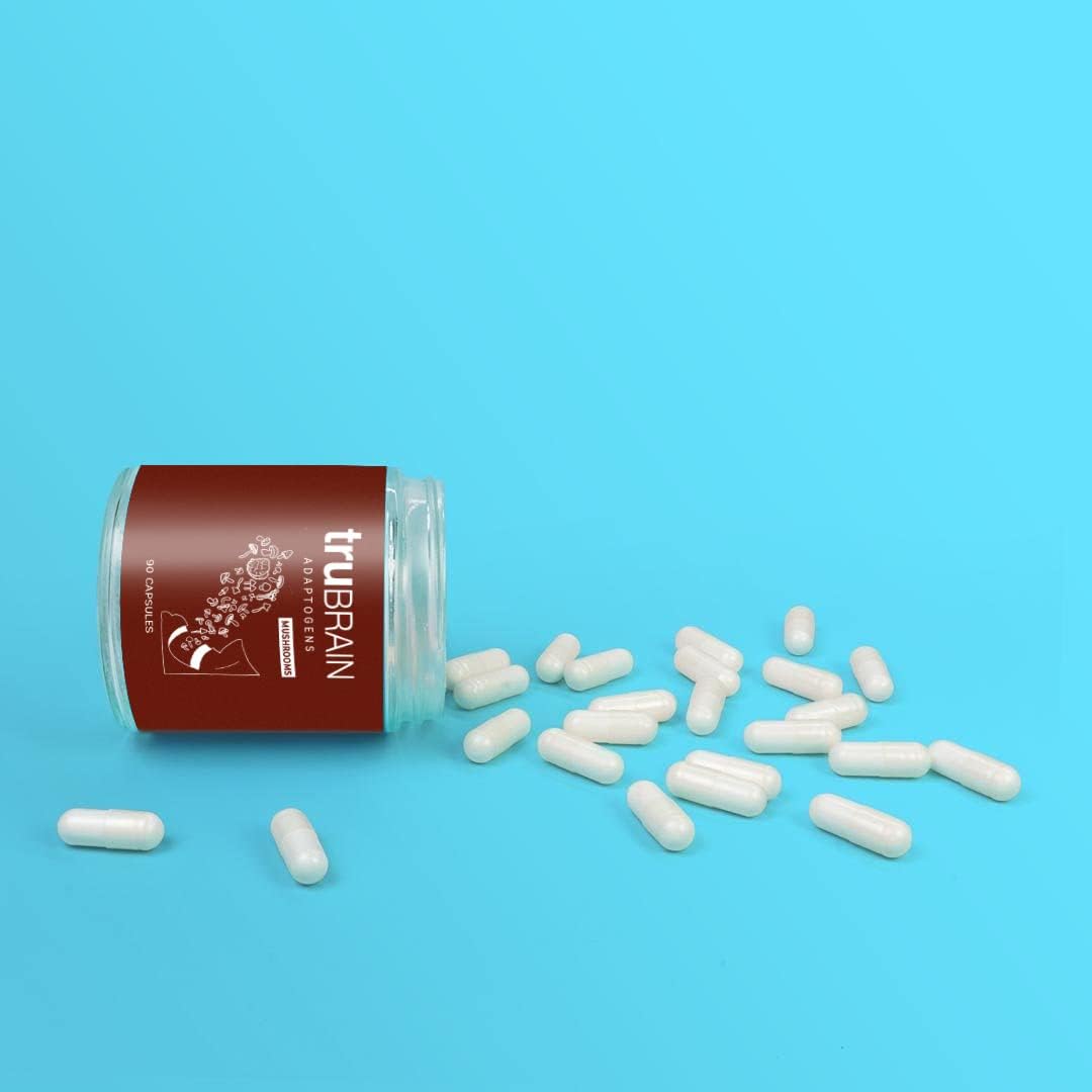 TruBrain Nootropic Capsules - Focus, Energy, Clarity. Fast Absorbing Nootropics Capsules | Brain Boosters | Improve Memory | Stop Procrastination (Mushrooms)