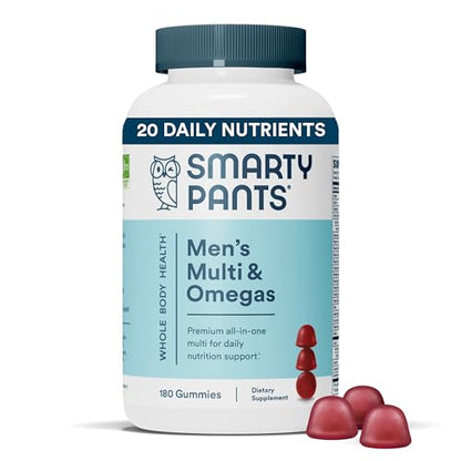 SmartyPants Multivitamin for Men, Gummies: Omega 3 Fish Oil (EPA/DHA), Methylfolate