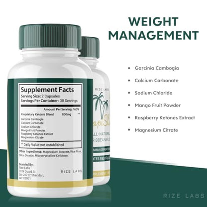 rize labs (5 Pack Tropislim Weight Loss Supplement, Tropislim Capsules for Total Body