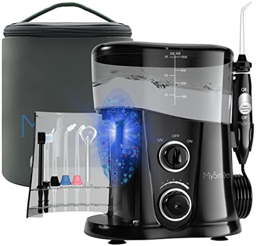 MySmile 1000ML Countertop Water Dental Flosser Teeth Cleaner 10 Settings Electric 