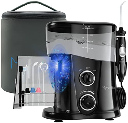 MySmile 1000ML Countertop Water Dental Flosser Teeth Cleaner 10 Settings Electric 
