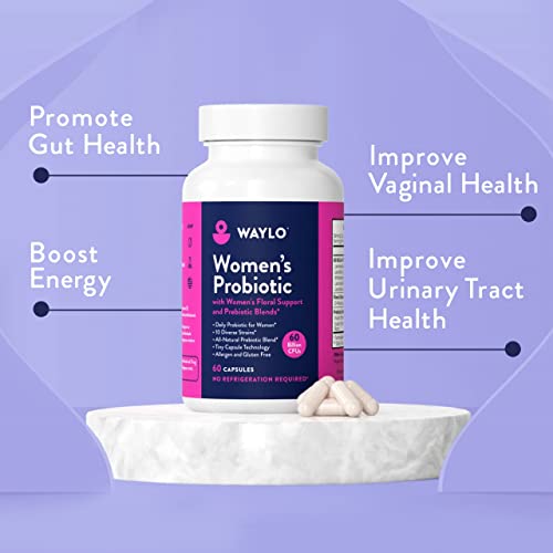Probiotics for Women | Easy to Swallow Tiny Capsule | with Prebiotics, 60 Billion CFUs