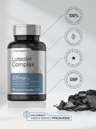 Luteolin Complex with Rutin | 50 Capsules | Vegetarian, Non-GMO & Gluten Free Flavonoid