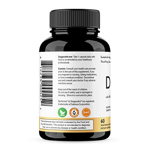 Sandhu's DIM Supplement 200 mg -60 Capsules - Diindolymethane with Ashwagandha
