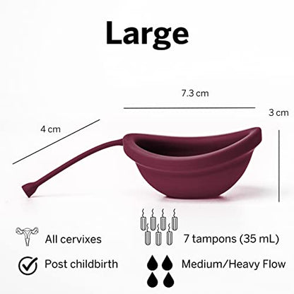Pixie Cup 2 Menstrual Discs - Most Comfortable Reusable Period Discs - Removable Stem