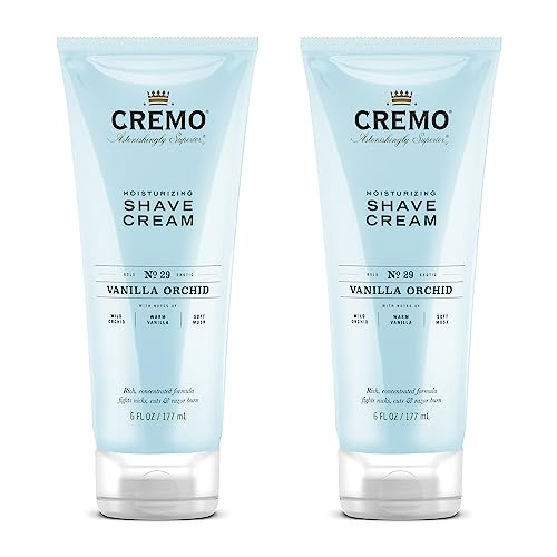 Cremo Vanilla and Orchid Moisturizing Shave Cream, Astonishingly Superior Ultra-Slick 