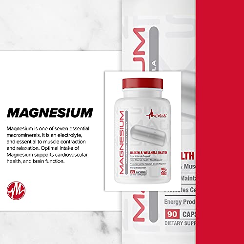 Metabolic Nutrition Magnesium, 650mg per Serving, Non-GMO, Vegan, Gluten Free