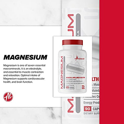Metabolic Nutrition Magnesium, 650mg per Serving, Non-GMO, Vegan, Gluten Free