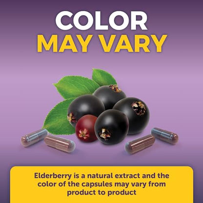 Viva Naturals Sambucus Elderberry with Zinc and Vitamin C for Adults, Vitamin D 5000