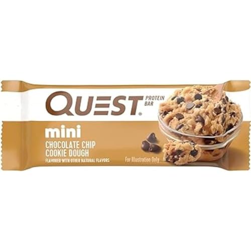 Quest Nutrition Mini Chocolate Chip Cookie Dough Protein Bars, High Protein, Low Carb