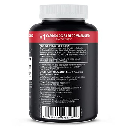 Qunol CoQ10 100mg Softgels, Ultra CoQ10 100mg, 3x Better Absorption, Antioxidant