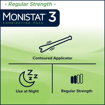 Monistat 3 Vaginal Antifungal Combination Pack - 3 Each, Pack of 2