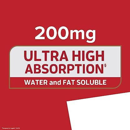Qunol CoQ10 200mg Softgels, Ultra CoQ10 - Ultra High Absorption Coenzyme Q10 Supplem