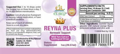 Productos Naturales El Rey Reyna Plus - Wild Yam Extract (Women´s Hormone Support)