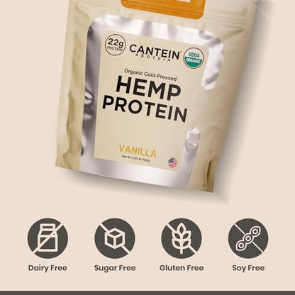 Cantein Organic Hemp Protein Powder | Vegan Protein Powder for Protein Shake | 22g Plant