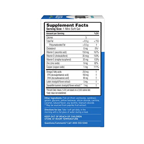 Ocuvite Eye Vitamin & Mineral Supplement, Contains Zinc, Vitamins C, E